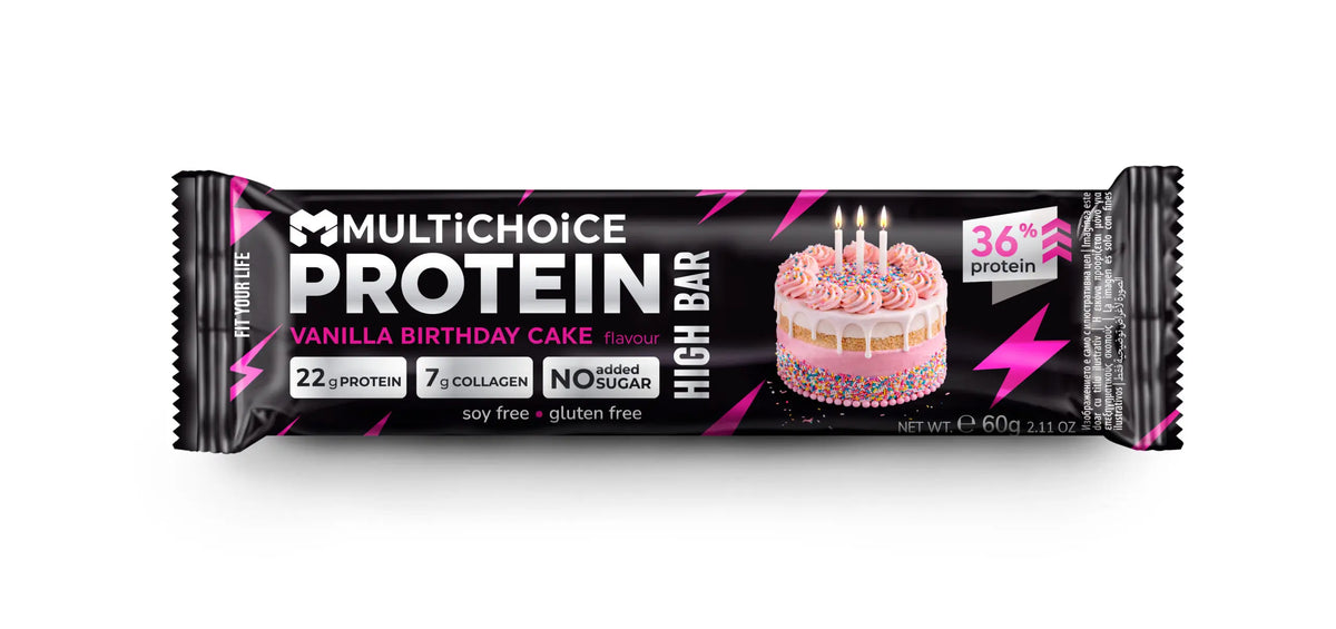MULTICHOICE HIGH Protein Bar – Vanilla Birthday Cake