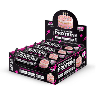 MULTICHOICE HIGH Protein Bar – Vanilla Birthday Cake