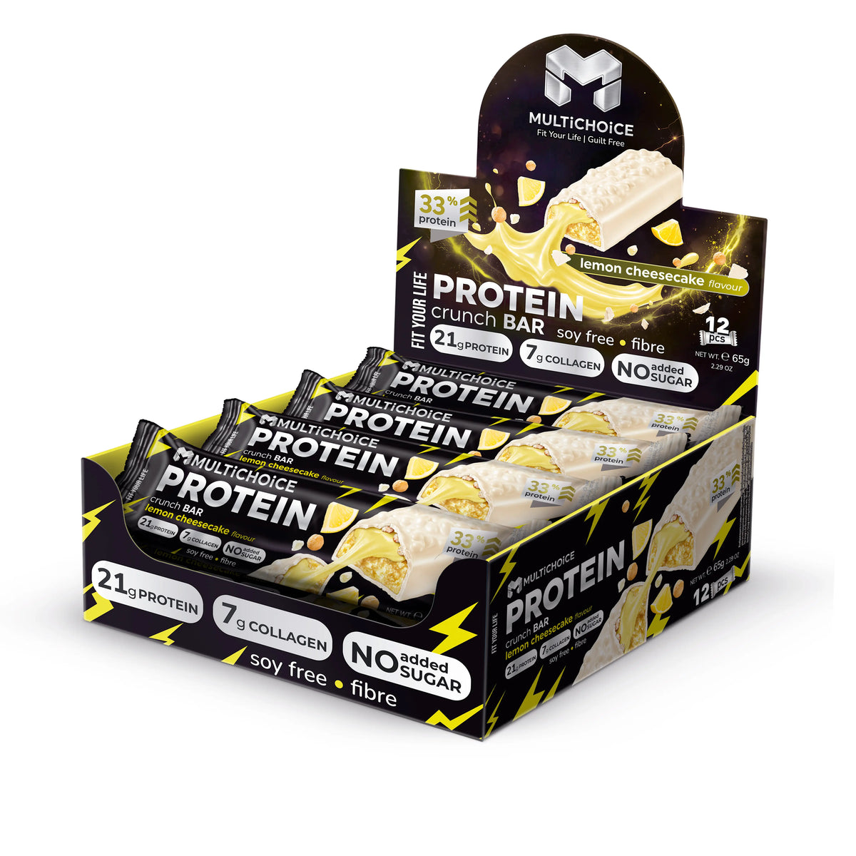 MULTICHOICE CRUNCH Протеинов бар – Lemon Cheesecake