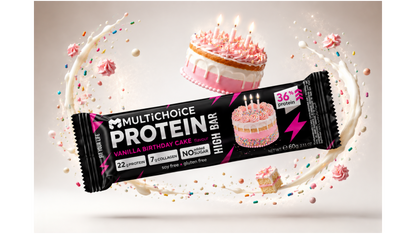 MULTICHOICE HIGH Protein Bar – Vanilla Birthday Cake