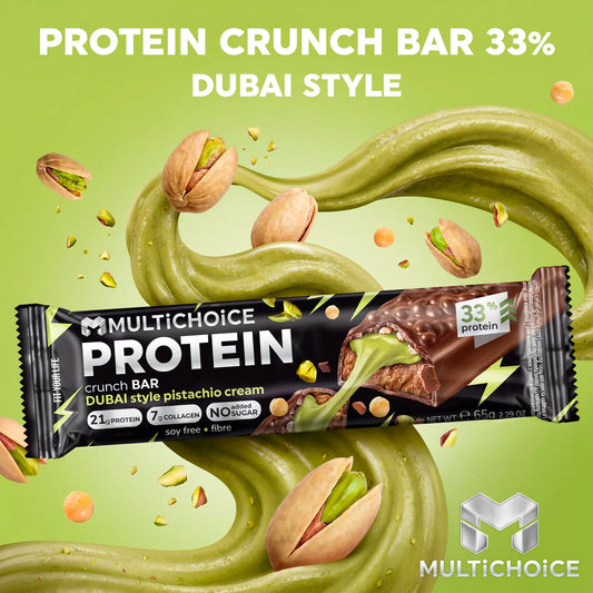 MULTICHOICE CRUNCH Протеинов бар – Dubai Style Pistachio Cream